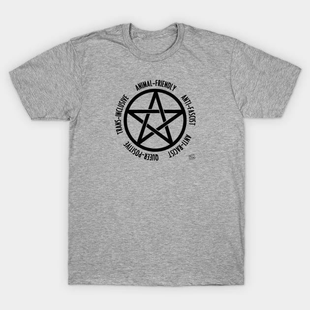 Intersectional Witchcraft Pentagram T-Shirt by prettyinpunk